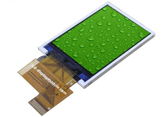 أبيض الخلفية TFT LCD شاشة QVGA 240 × 320 مع واجهة RGB 12 O &#39;على مدار الساعة